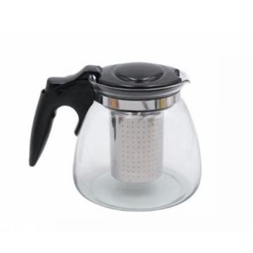 Ceainic cu infuzor, termorezistent, otel inoxidabil, negru, 900 ml Ceainic cu infuzor, termorezistent, otel inoxidabil, negru, 900 ml