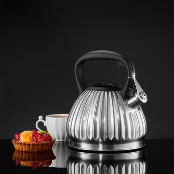 Ceainic Curly, Ambition, 2.5 L, otel, argintiu Ceainic Curly, Ambition, 2.5 L, otel, argintiu