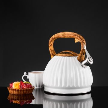 Ceainic Curly, Ambition, 2.5 L, otel, crem Ceainic Curly, Ambition, 2.5 L, otel, crem