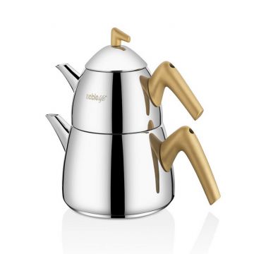 Ceainic, Hermia, 721NBL3127, Dishwasher - safe / Microwave - not safe / BPA Free, Otel/Auriu Ceainic, Hermia, 721NBL3127, Dishwasher - safe / Microwave - not safe / BPA Free, Otel/Auriu