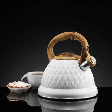 Ceainic Rombo, Ambition, 2.5 L, inox, crem Ceainic Rombo, Ambition, 2.5 L, inox, crem