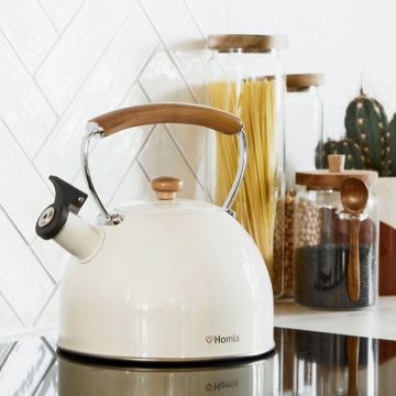 Ceainic Virgen, Homla, 2.5 L, inox/lemn, bej/natur Ceainic Virgen, Homla, 2.5 L, inox/lemn, bej/natur