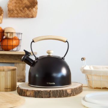 Ceainic Virgen, Homla, 2.5 L, inox/lemn, negru/natur Ceainic Virgen, Homla, 2.5 L, inox/lemn, negru/natur